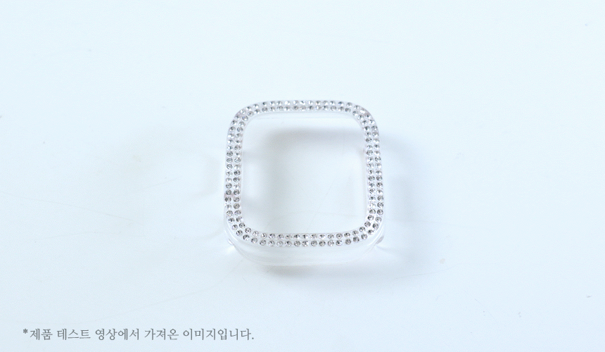 애플워치 더블라인 큐빅 크리스탈 투명 케이스 상세 이미지 7